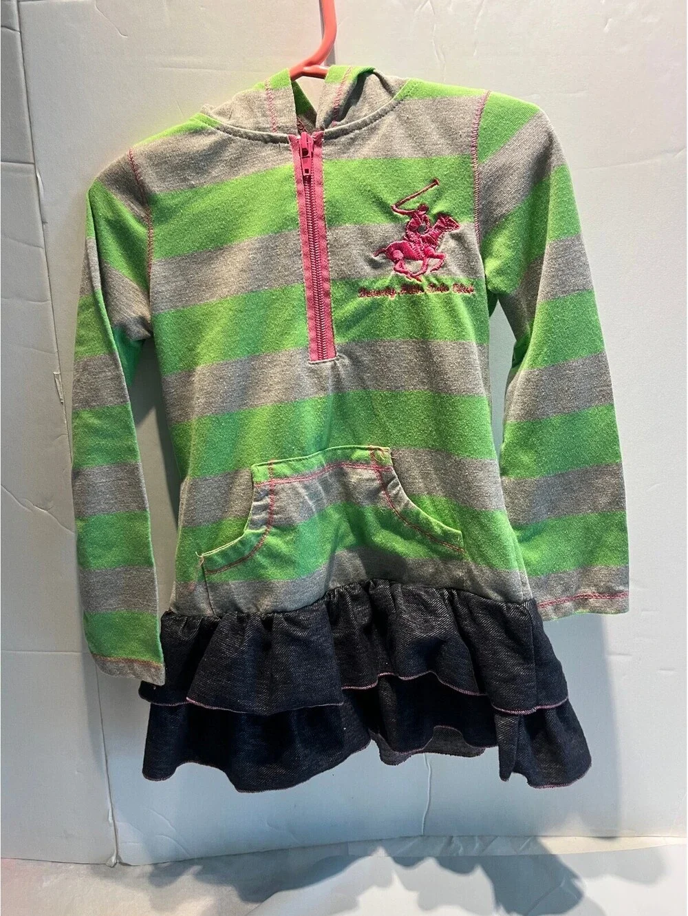 Beverly Hills Polo Club Girls Hoodie Dress Size Small